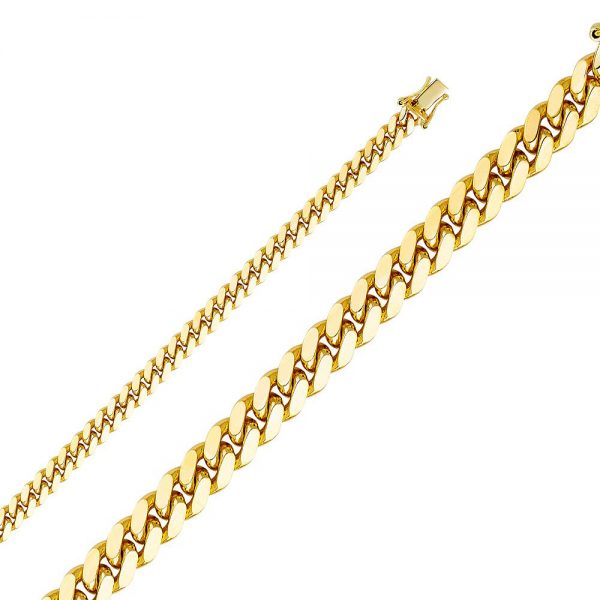 14KY 5.9mm Solid Miami Cuban Chain