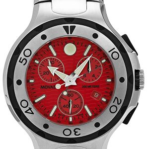 MOVADO SERIES 800 MEN’S WATCH RED DIAL CHRONOGRAPH 2600022
