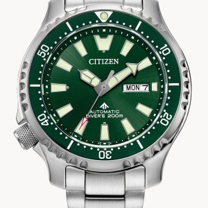 CITIZEN PROMASTER DIVE AUTOMATIC GREEN DIAL WATCH NY0151-59X