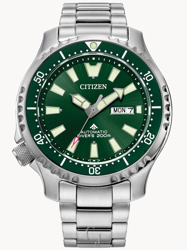 CITIZEN PROMASTER DIVE AUTOMATIC GREEN DIAL WATCH NY0151-59X