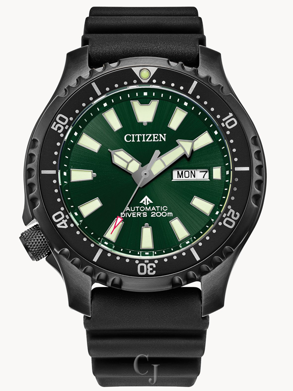 CITIZEN PROMASTER DIVE AUTOMATIC GREEN DIAL WATCH NY0155-07X