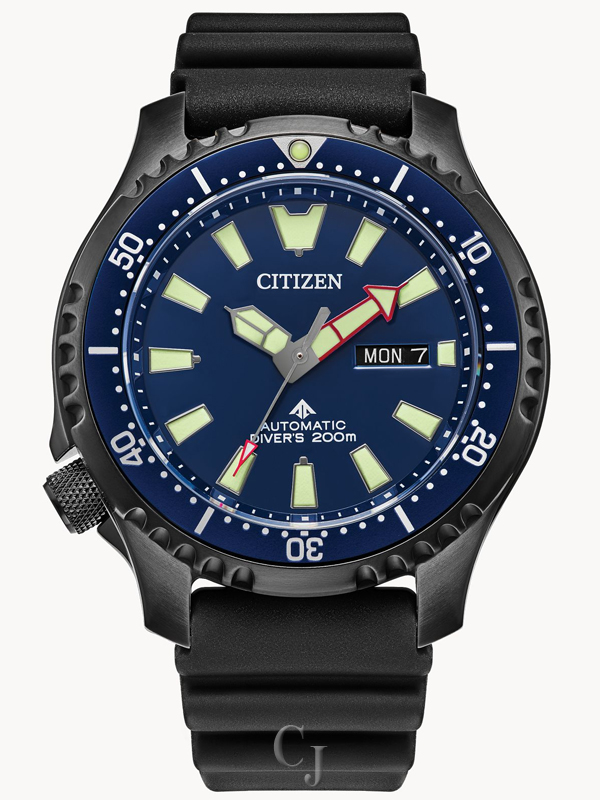 CITIZEN PROMASTER DIVE AUTOMATIC BLUE DIAL WATCH NY0158-09L