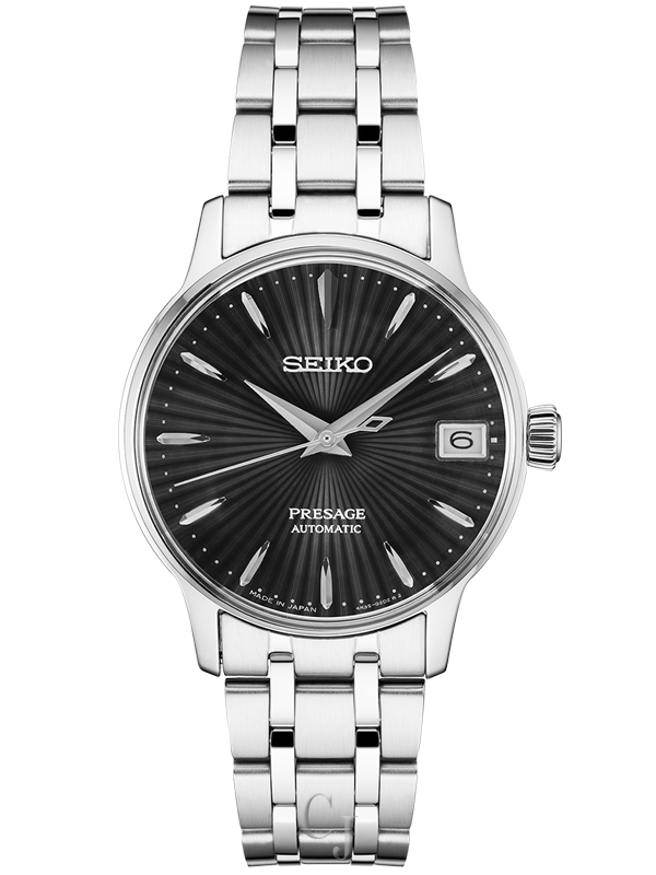 SEIKO PRESAGE COCKTAIL TIME AUTOMATIC BLACK DIAL WATCH SRP837