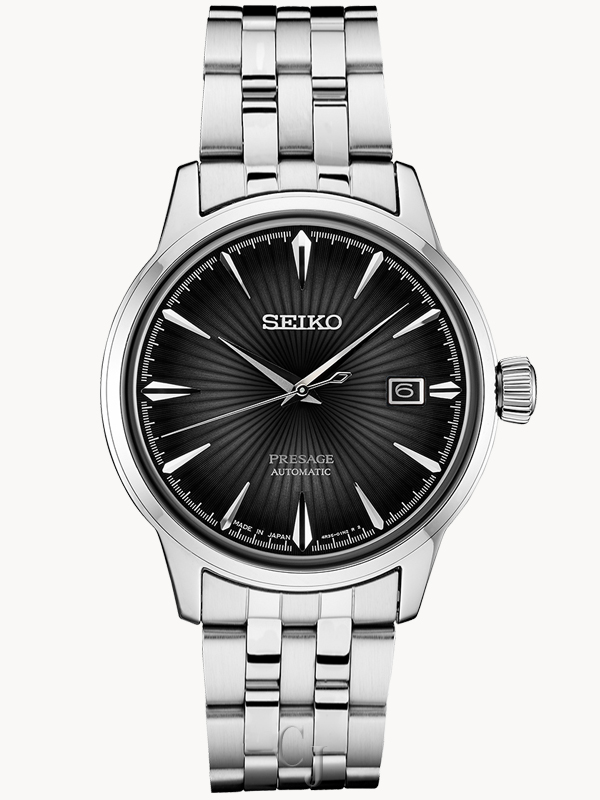SEIKO PRESAGE COCKTAIL TIME AUTOMATIC BLACK DIAL WATCH SRPE17