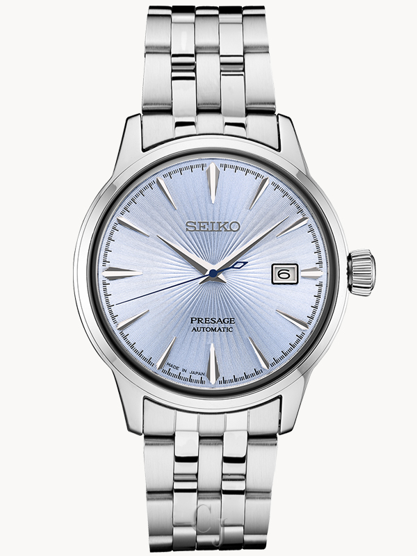 SEIKO PRESAGE COCKTAIL TIME AUTOMATIC BLUE DIAL WATCH SRPE19