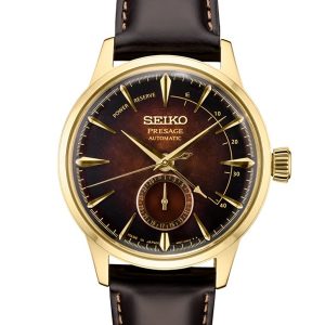 SEIKO LIMITED EDITION PRESAGE "COCKTAIL TIME" BROWN/BURGUNDY DIAL WATCH SSA392