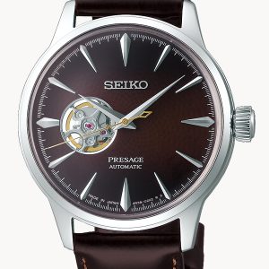 SEIKO PRESAGE COCKTAIL AUTOMATIC BROWN LEATHER STRAP WATCH SSA407