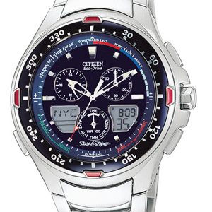 CITIZEN ECO DRIVE STARS AND STRIPES BLUE DIAL WATCH JR4000-55L