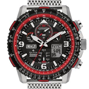 CITIZEN RED ARROWS LIMITED EDITION PROMASTER SKYHAWK A‑T BLACK DIAL MEN’S WATCH JY8079-76E