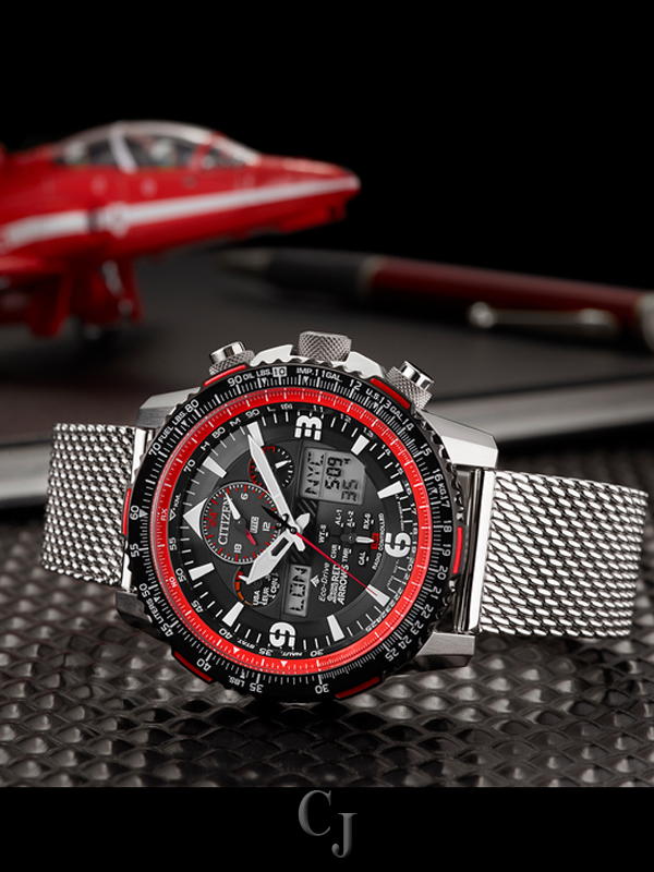 CITIZEN RED ARROWS LIMITED EDITION PROMASTER SKYHAWK A‑T BLACK DIAL MEN'S  WATCH JY8079-76E - Claudias Jewelry Inc