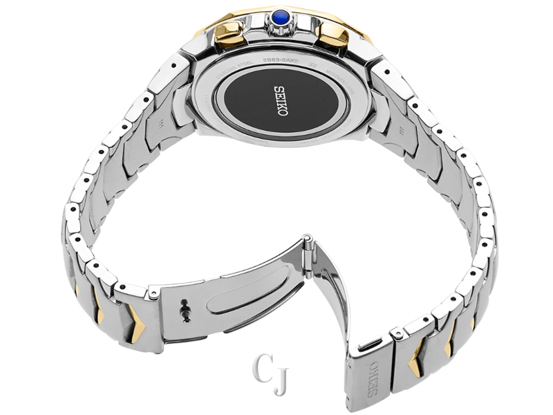 SEIKO COUTURA RADIO SYNC BLUE DIAL WATCH SSG020 - Claudias Jewelry Inc