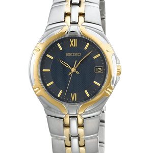 SEIKO TWO-TONE STAINLESS STEEL BLUE DIAL WATCH SGE514