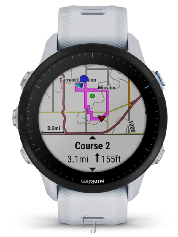 Garmin Forerunner 955 GPS Smartwatch, Whitestone 010-02638-11