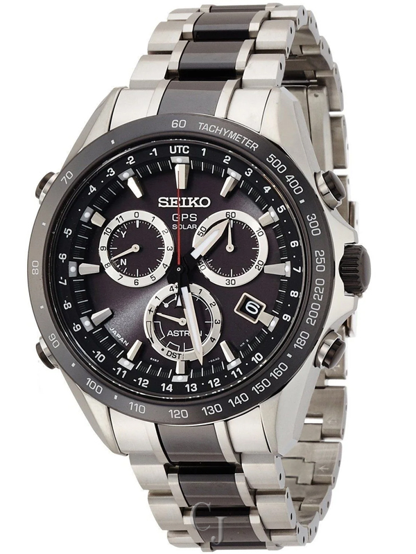 SEIKO ASTRON GPS SOLAR CHRONOGRAPH TWO-TONE STAINLESS STEEL MEN’S WATCH ...