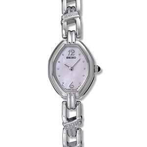 SEIKO MOTHER OF PEARL DIAL WOMEN'S WATCH W/ DIAMOND ACCENT SUJD25