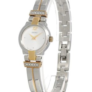 SEIKO TWO-TONE STAINLESS STEEL MOTHER OF PEARL DIAL WOMEN'S WATCH SUJD34