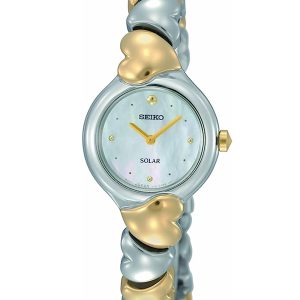 SEIKO SOLAR MOTHER OF PEARL DIAL WOMEN'S WATCH SUP098