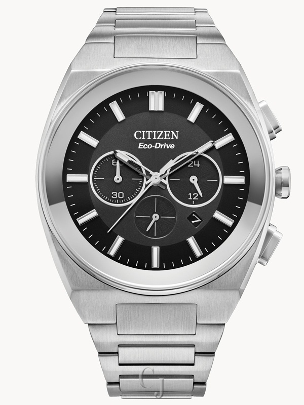 CITIZEN AXIOM SC BLACK DIAL STAINLESS STEEL WATCH CA4580-50E
