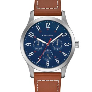 CARAVELLE BY BULOVA TRADITIONAL BLUE DIAL MEN’S WATCH 43C122