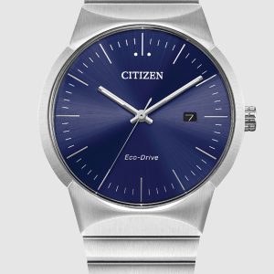 CITIZEN AXIOM ECO-DRIVE BLUE DIAL STAINLESS STEEL MEN’S WATCH BM7580-51L