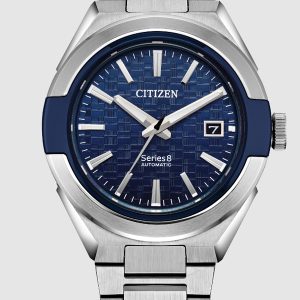 CITIZEN AUTOMATIC SERIES8 870 BLUE DIAL STAINLESS STEEL MEN’S WATCH NA1037-53L
