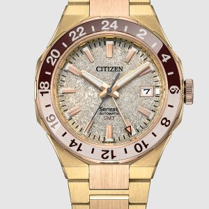 CITIZEN LIMITED EDITION AUTOMATIC SERIES8 880 GMT GOLD-TONE DIAL STAINLESS STEEL MEN’S WATCH NB6032-53P