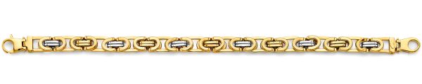 14K 2Tone Fancy Men's Bracelet