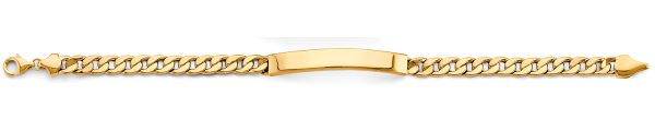 14K Yellow Hollow Cuban ID Bracelet