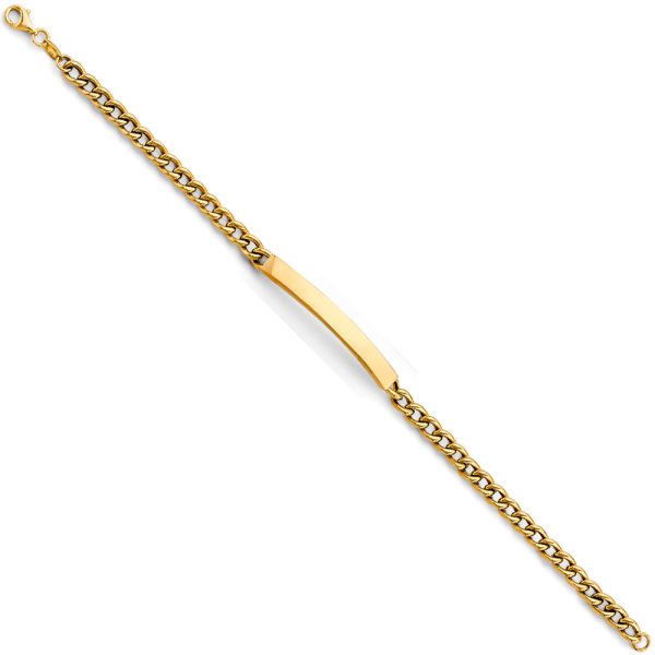 14K Yellow Hollow Cuban ID Bracelet