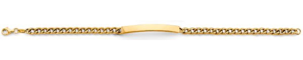 14K Yellow Hollow Cuban ID Bracelet