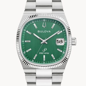 BULOVA SUPER SEVILLE GREEN DIAL STAINLESS STEEL MEN’S WATCH 96B439