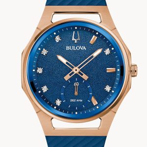 BULOVA MARC ANTHONY CURV BLUE DIAL WOMEN’S WATCH 97P174