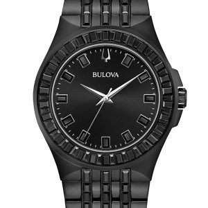 BULOVA PHANTOM BLACK DIAL MEN’S STAINLESS STEEL WATCH 98A240