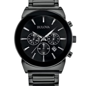 BULOVA BLACK DIAL MEN’S CHRONOGRAPH WATCH 98B215