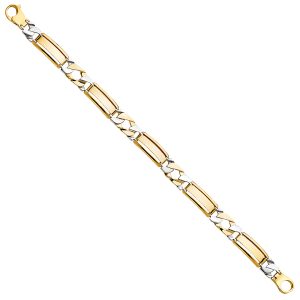 14K 2Tone Men's Bracelet