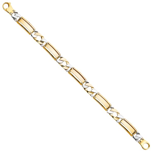 14K 2Tone Men's Bracelet