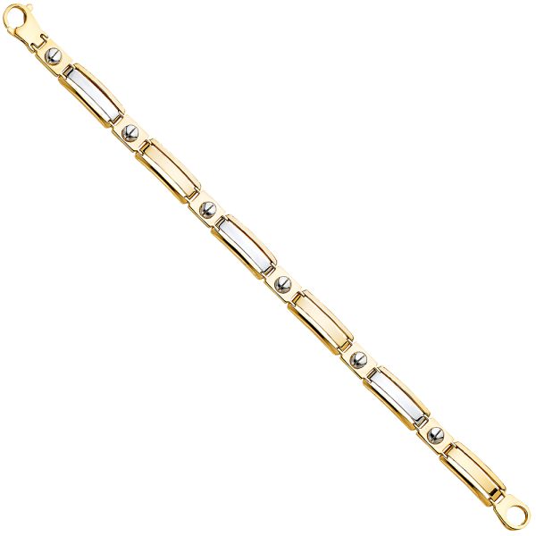 14K 2Tone Men’s Bracelet