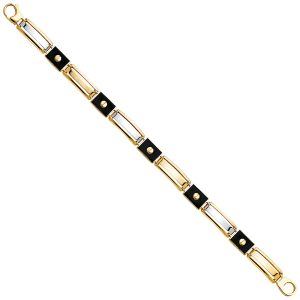 14K 2Tone Men's Bracelet