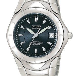 CITIZEN ECO-DRIVE BLACK DIAL TITANIUM MEN’S WATCH BL1090-50E