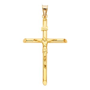 14K Yellow gold Crucifix Pendant