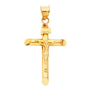 14K Yellow gold Crucifix Pendant