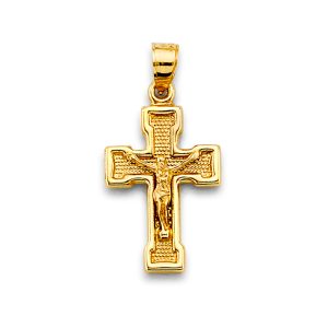 14K Yellow Crucifix Cross Pendant