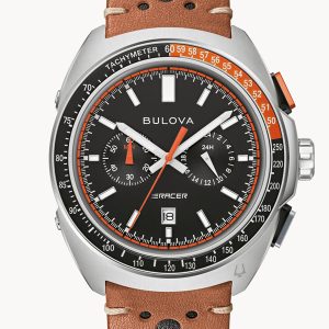 BULOVA RACER CHRONOGRAPH BLACK DIAL MEN’S WATCH 98B427