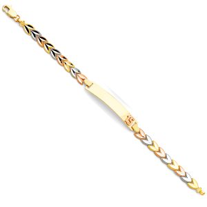 14k Tri-Color 15 Years ID Bracelet