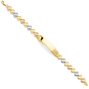 14k Tri-Color 15 Years ID Bracelet