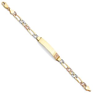 14k Tri-Color 15 Years ID Bracelet