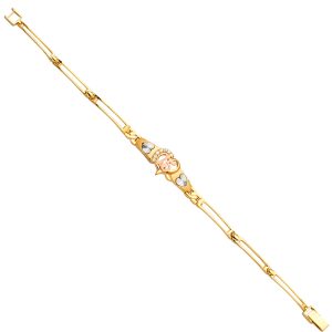 14k Tri-Color 15 Years ID Bracelet