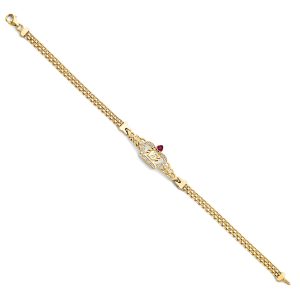 14k Two-Tone 15 Years ID Bracelet