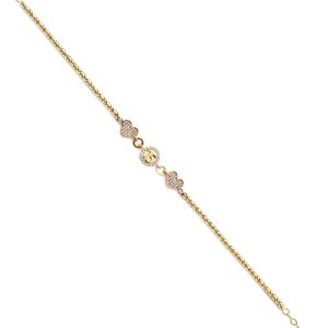 14k Tri-Color CZ 15 Years ID Bracelet