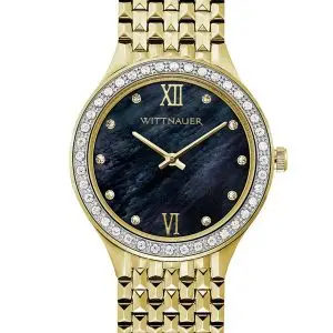 WITTNAUER BLACK MOTHER OF PEARL DIAL WOMEN’S WATCH WN4093